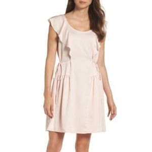 French Connection Nia Fit & Flare Dress pink emc1